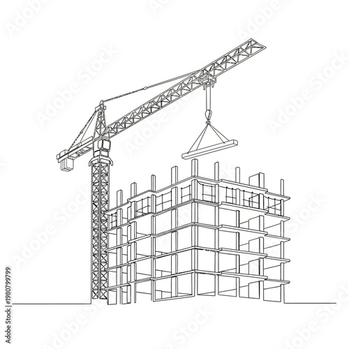 Construction Crane Building Site Equipment.