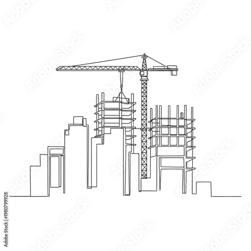Construction Crane Building Site Equipment.
