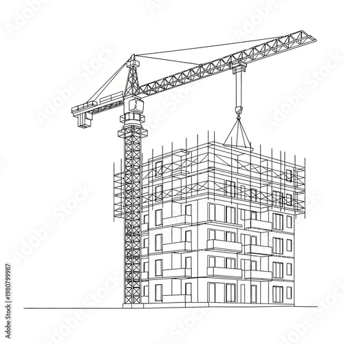 Construction Crane Building Site Equipment.