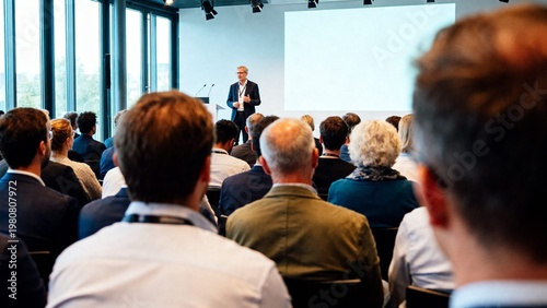 Rede, audience of adults, Vortrag, Präsentation