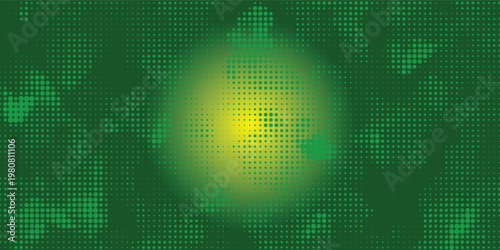 Slika na platnu Green glowing square pixel pattern