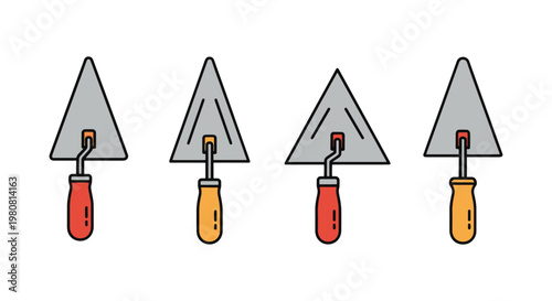 Cement Trowel Line art vector minimal abstract graphic