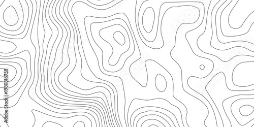 Abstract topography contour map background design, Modern design with White topographic wavy pattern design, Geographic mountain terrain. The topo contour map with terrain.