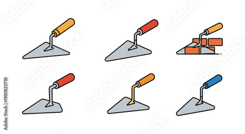 Brick Trowel Line art vector abstract clean design