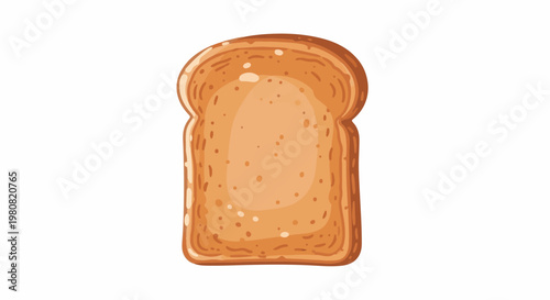 A single slice of toasted bread with a golden brown crust