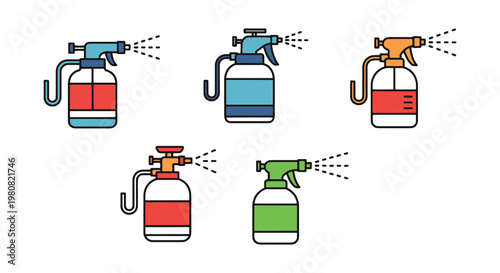 Chemical Sprayer Line art abstract clean illustration