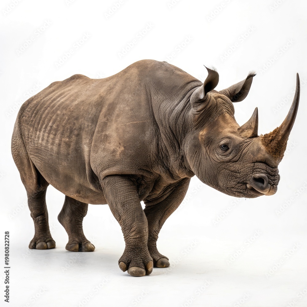 Fototapeta premium rhino on white background