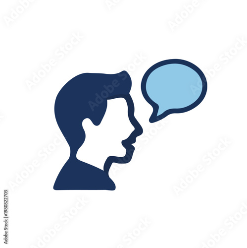Speaking Man, Single man icon. People icon. User profile symbol. Person symbol. Businessman