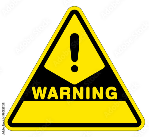 warning sign triangle yellow template 