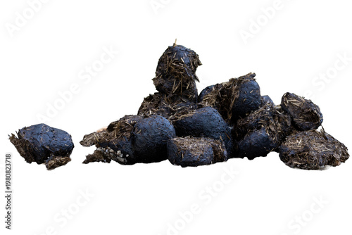 Bild auf Leinwand Horse manure droppings isolated on transparent background
