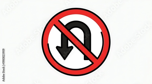 No U Turn Traffic Sign. Free Download No U Turn Traffic Sign. - GFXLoad