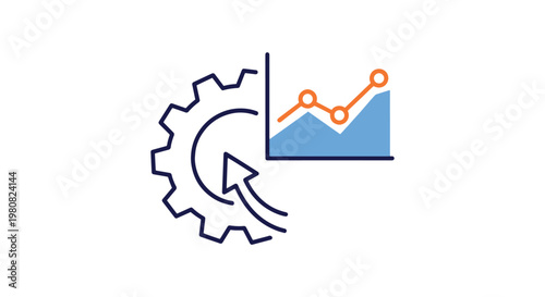 Data Analysis Idea Line art creative simple shapes vector