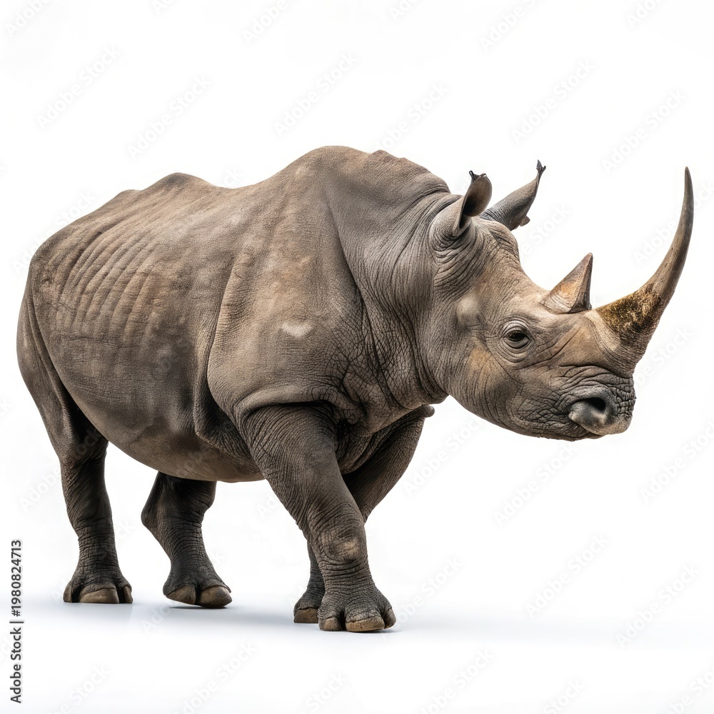 Fototapeta premium rhino on white background