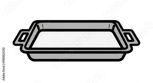 Baking dish with handles illustration.