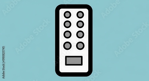 Remote control device on blue.