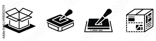 flat design icons of renewable energy and technology devices isolated on white