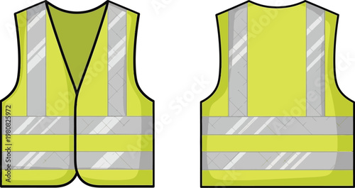 Safety vest increases visibility for workers in high traffic environments.