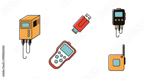 Data Logger Line art vector creative abstract decorative