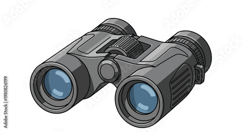 Binoculars provide magnification for birders watching wildlife in the.