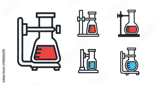 Burette Line art vector set clean abstract creative illustration
