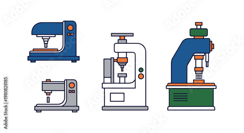 Capping Machine Line art minimal pattern abstract vector