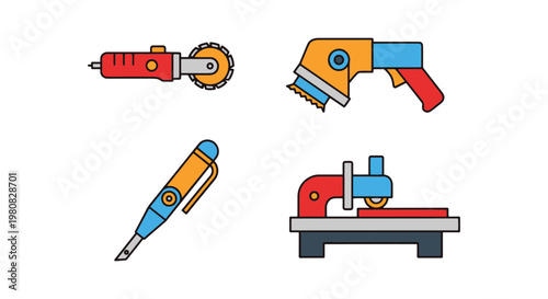 Deburring Tool Line art vector abstract simple shape illustration