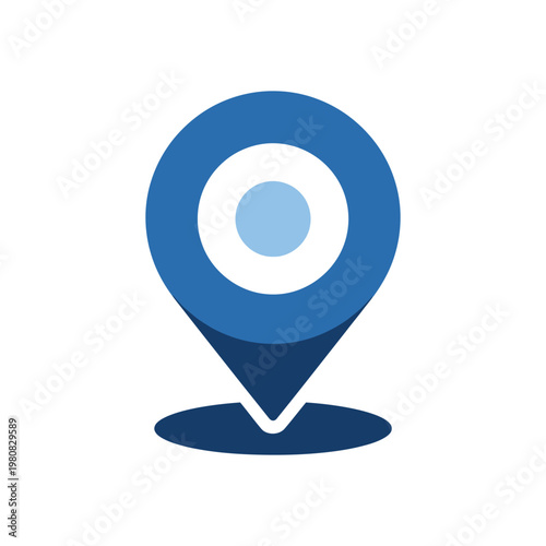 Free Download Map pin icon with a target in center, representing location, navigation, gps, destination, point of interest, accuracy, precision, and targeting specific spot. - GFXLoad