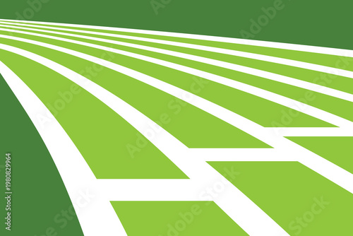 Running Track White Outline Simple Flat Vector for Background