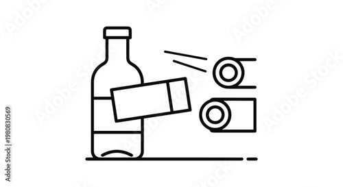 Bottling Line art vector abstract clean graphic