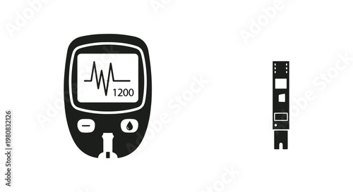 Glucose Meter Line art vector abstract simple design