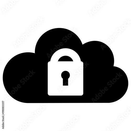 Cloud service vector icon. Cloud storage Illustration sign. Database symbol. Cloud drive logo.
