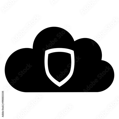 Cloud service vector icon. Cloud storage Illustration sign. Database symbol. Cloud drive logo.