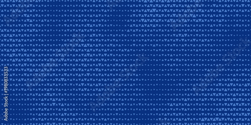 Triangles Halftone Pattern Vector Abstract Geometric Technology Background. Triangular Half Tone Texture. Minimal Style Dynamic Tech Wallpaper