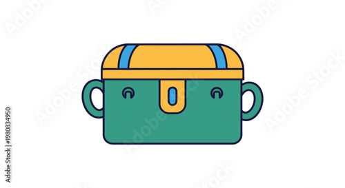 Equipment chest Line art modern simple illustration vector