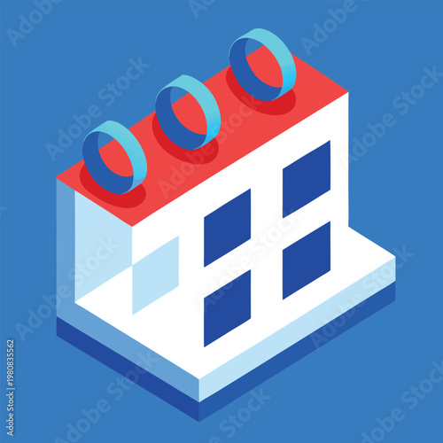 A 3d-illustration-of-a-calendar 