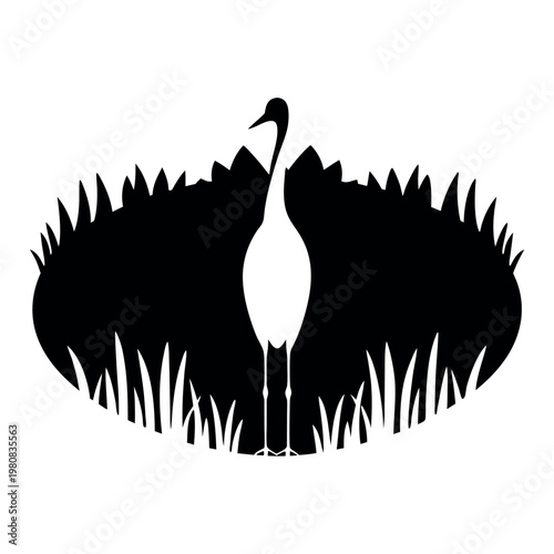 vector illustration of a crane