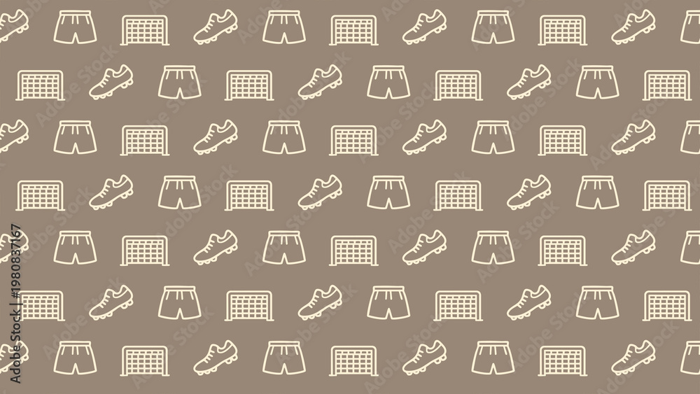 Obraz premium soccer doodle vector pattern design