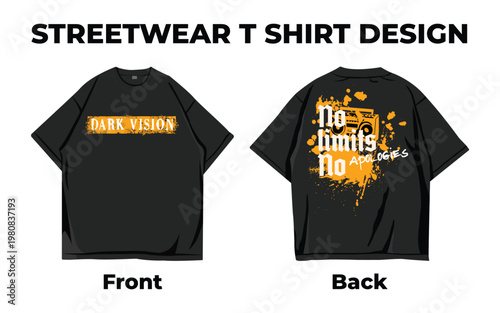 Urban Vibes Typography Graphic Streetwear Tee