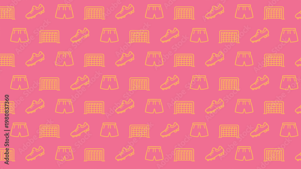 Obraz premium soccer doodle vector pattern design