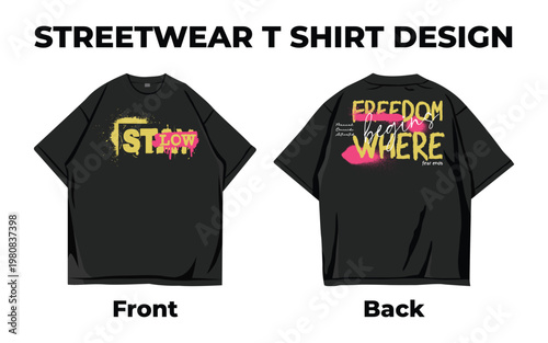 Urban Vibes Typography Graphic Streetwear Tee