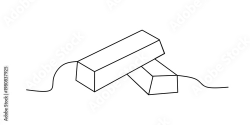 Continuous Line Gold Bar Icon Minimalist Wealth Symbol
One Line Drawing Gold Bullion Icon Simple Finance Illustration