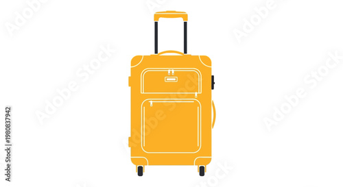 A vibrant yellow suitcase, ready for travel