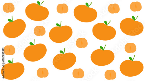 Orange Fruit Pattern Background for Print