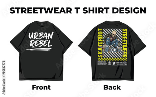 Urban Vibes Typography Graphic Streetwear Tee