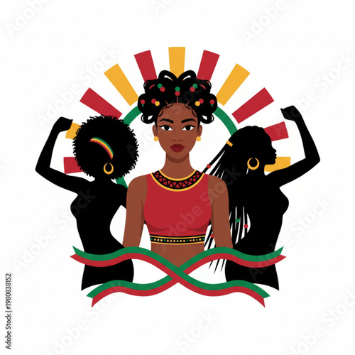 Empowered African American Women Illustration