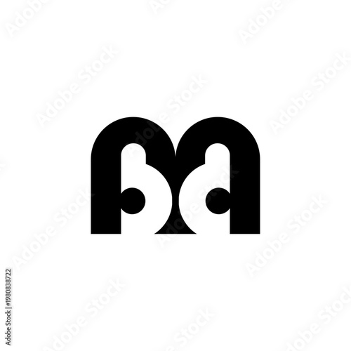 Letters BDM Monogram Watching Cat Eyes Logo Design