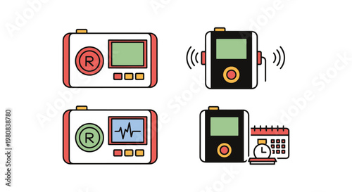 Event Recorder Line art vector creative abstract
