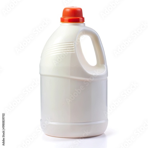 milk bottle isolated on white
