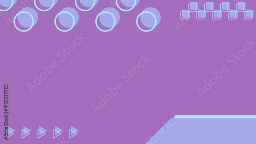 Modern Abstract Geometric Background Design with Vibrant Purple Hues and Dynamic Blue Shapes