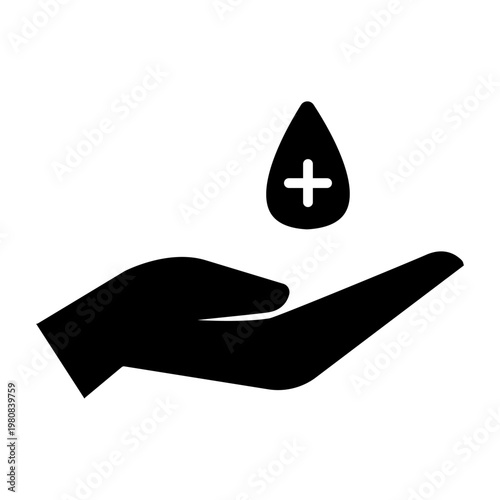 Hygiene vector icon. Wash hands illustration sign. purity symbol. Disinfection logo.